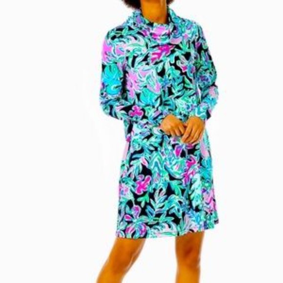 Lilly Pulitzer LilShield UPF 50+ Dress in Onyx Let’s Get Wild Print Size… - Picture 3 of 14